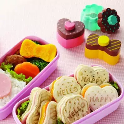 3 bread sandwich die-made fruit and vegetable embossed mold biscuit plucked seal for Bento Sushi rice ball tool