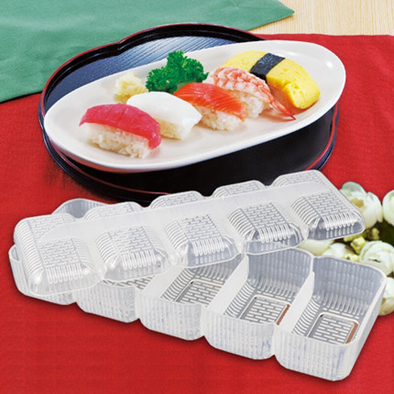 Five-piece onigiri mold Hand-held gunship sushi mold box Children's DIY rice bento seaweed bag rice tool
