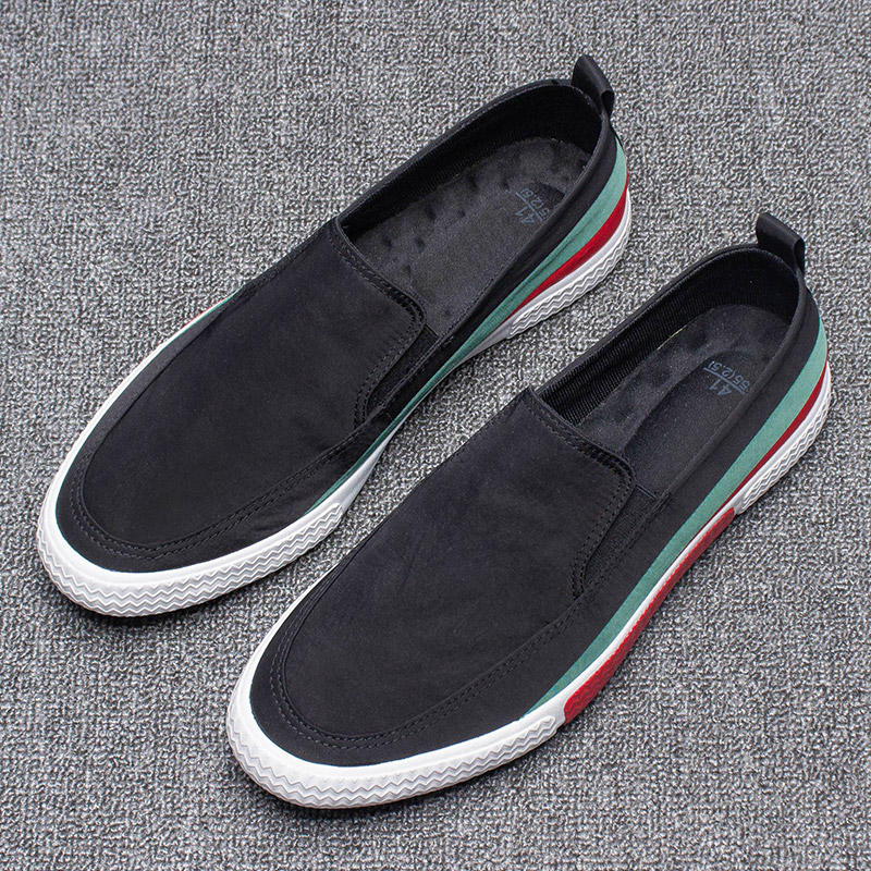 Men's shoes 2021 spring new trend loafers casual all-match lazy one pedal old Beijing low-top canvas shoes