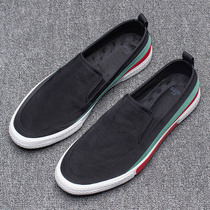 Mens shoes 2021 Spring new trends Lefoe shoes Leisure 100 hitch-free One foot pedal Old Beijing Low Helping Canvas Shoes