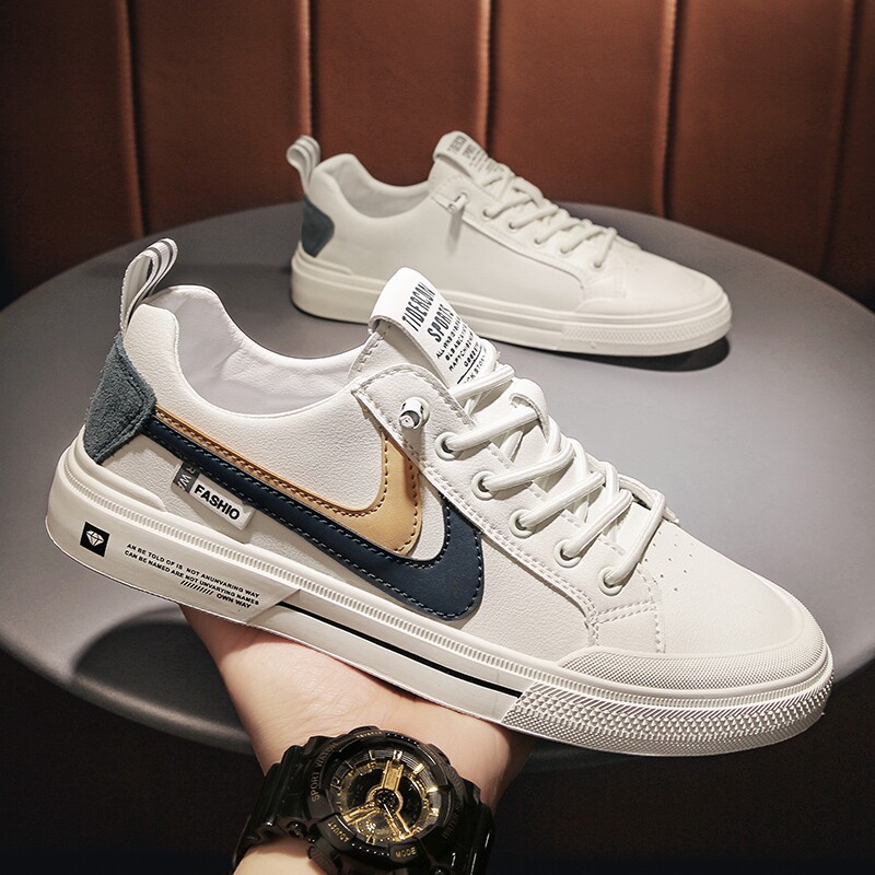 Winter Men Shoes Plus Suede Cotton Shoes Sports Casual Leather Shoes Men's Board Shoes Black Non-slip Waterproof Autumn/Winter Chefs Laubo 