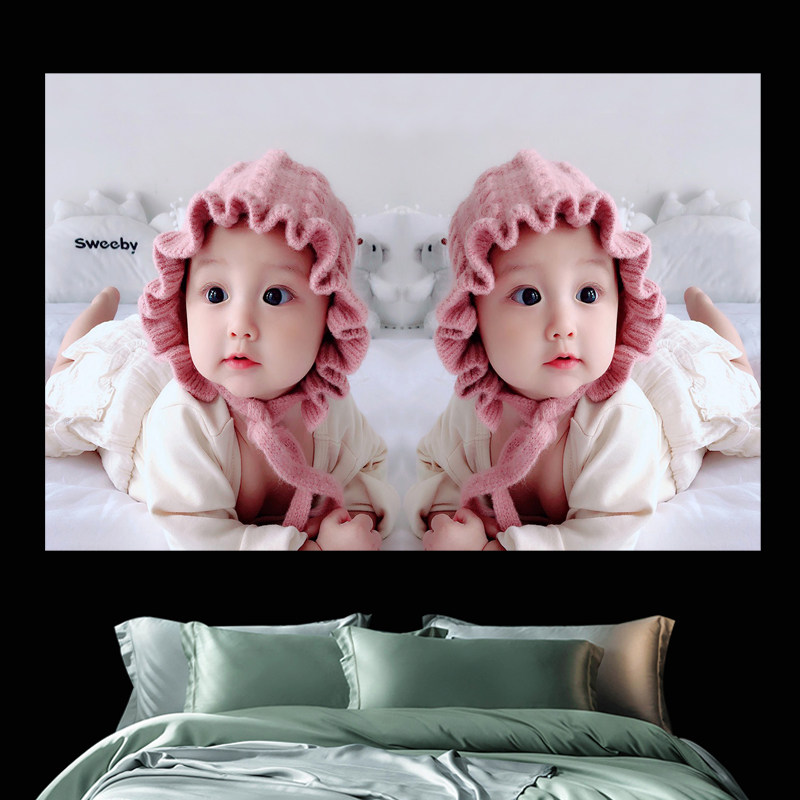 Newborn big eyes female baby bb pictorial beautiful baby picture girl baby poster wall sticker preparation for pregnancy and prenatal education painting