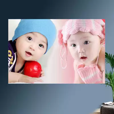 Newborn pregnancy portrait Cute male baby bb photo beautiful painting baby poster pregnant woman picture prenatal education photo doll painting