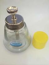 Metal core glass alcohol bottle washing plate water liquid bottle Stainless steel head white electric oil bottle Tianana water bottle alcohol pot