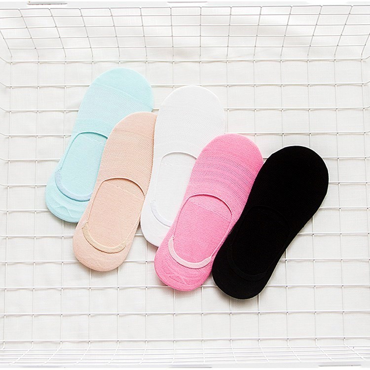 Vô hình Socks Ladies Thuyền Socks Socks Kéo cotton ngắn dưới Thin Big Kids Summer Mùi-Proof Trắng Mùa hè sinh viên