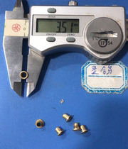 3 5*4 5 brass fully hollow rivets 14 yuan one thousand pieces in stock