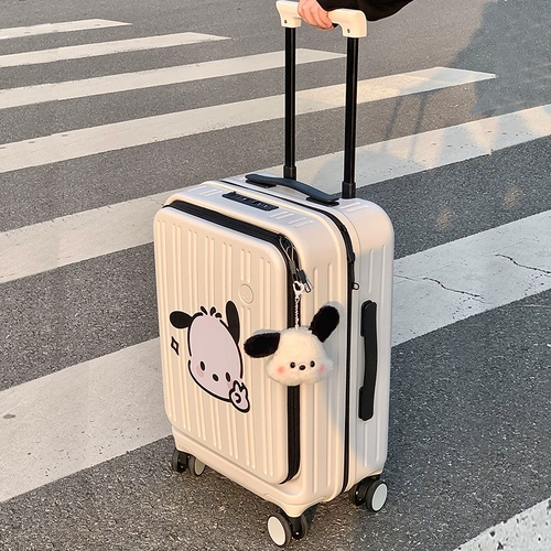御旅前开口商务行李箱万向轮ins网红拉杆箱女20 24寸拉链旅行箱
