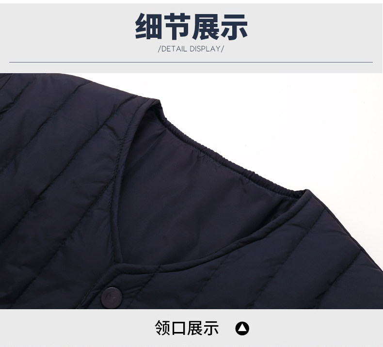 Утепленный пуховик для пожилых людей, комплект, для среднего возраста, V-образный вырез, большой размер Dream XI Jie 