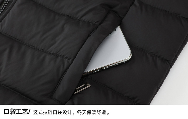 Мужской легкий и тонкий короткий ультратонкий пуховик, куртка, плащ, для среднего возраста, большой размер Others / Other 