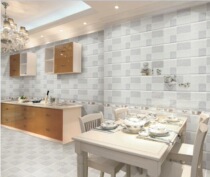 Fashion simple European light gray kitchen lattice wall tiles 300*600 impermeable tiles bathroom non-slip floor tiles