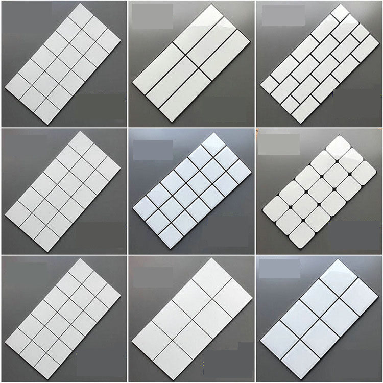 Nordic tile kitchen powder room wall brick 300x600 black and white checkered brick toilet balcony bright matte small white brick