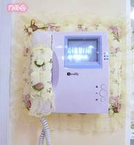 A piece of lace fabric videophone cover Video doorbell cover Building intercom cover Electric switch cover