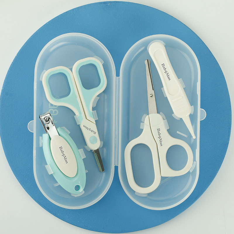 babyalan baby nail clippers newborn baby nail clippers anti-clamping nail clippers safety scissors set