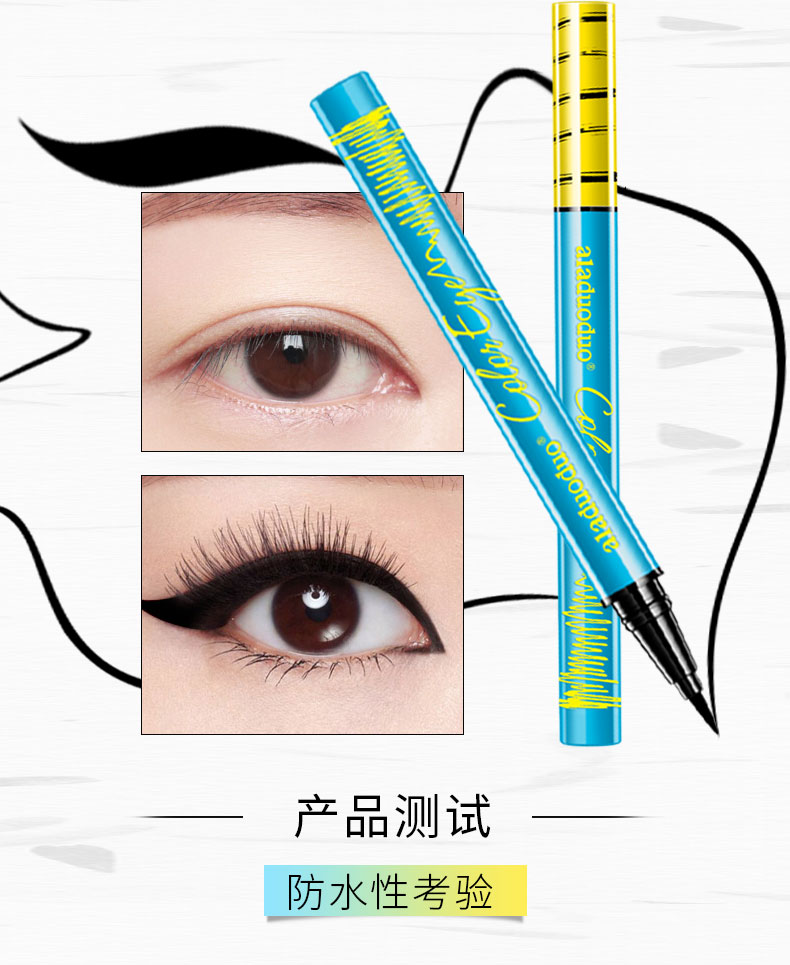 Bút kẻ mắt Ala Alain dạng lỏng không nở kéo dài không thấm nước không đánh dấu bút kẻ mắt lớn mới bắt đầu kẻ mắt tốt