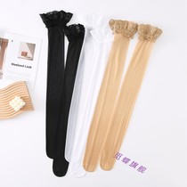 Plus size stockings for women over the knee thigh socks fat mm 200 pounds summer thin ins trendy jk black stockings