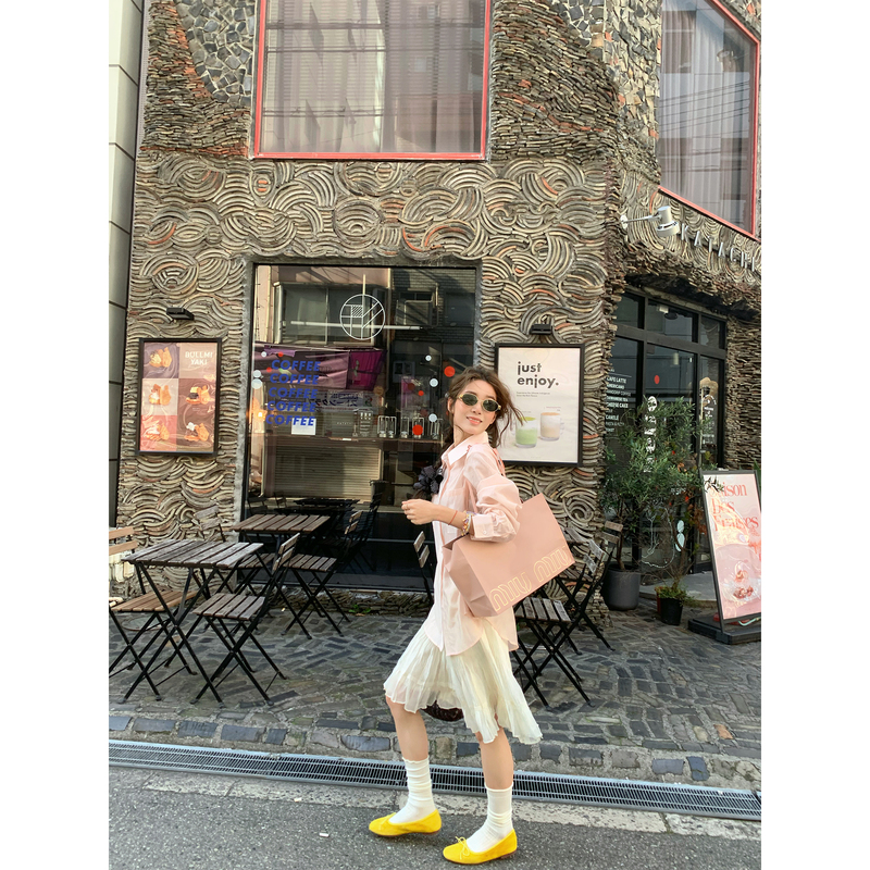 Lettuce's "Explosive Look Shirt" Two-Piece Set: Shirt + Lace Vest! Lyocell Slightly Sheer Shirt