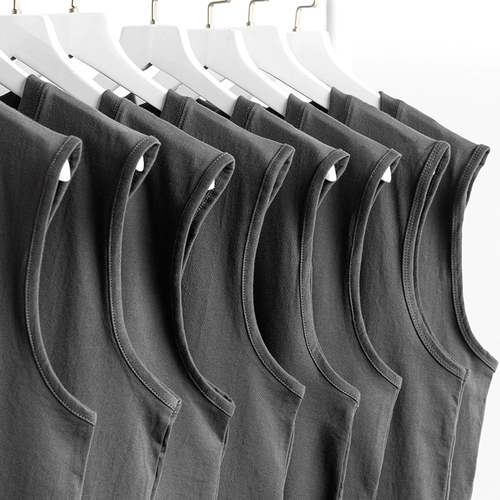 Хлопковая летняя цветная качественная майка с круглым воротником без рукавов, футболка для отдыха, жилет, оверсайз