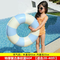 Светло-зеленый, очень толстый, в античную полоску, синий 60