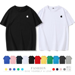 Customized T-shirt short sleeves suitable for Apple logo APPLE pure cotton store work clothes marketing event clothing customization