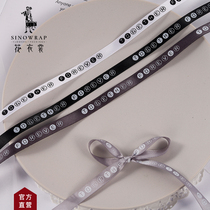 Floral clothes 1CM English letter ribbon florist supplies baking packaging flower packaging gift packaging handmade materials