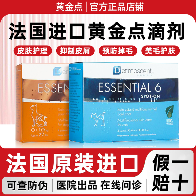 Golden Point Cat Drops for Dogs and Cats: French Dermisil for Feline Ringworm, Skin Shedding, Deodorization, Golden Point Cat Hair and Skin Care Golden Point Cat Drops for Dogs and Cats: French Dermisil for Feline Ringworm, Skin Shedding, Deodorization, Golden Point Cat Hair and Skin Care