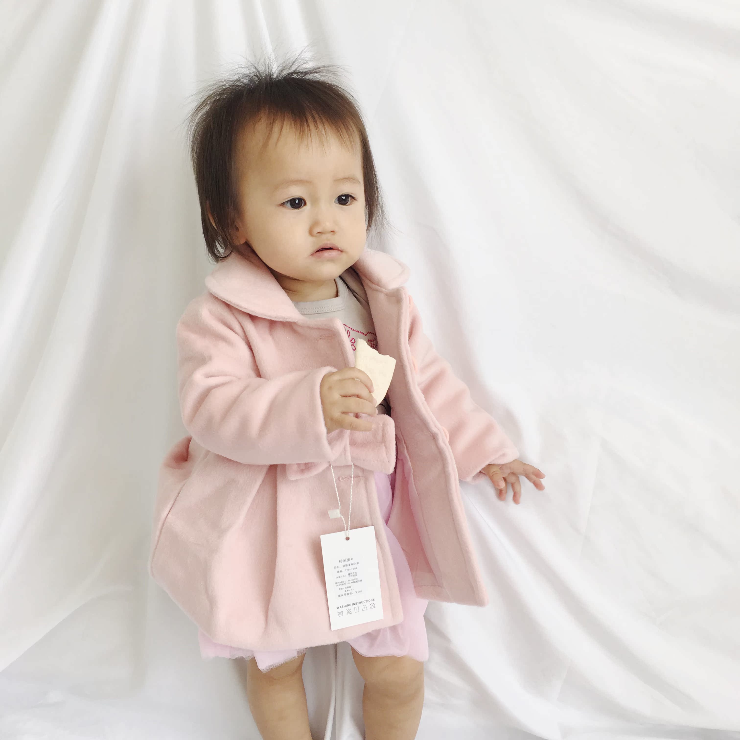 Manteau pour fille ICIKI en de laine - Ref 2162314 Image 13