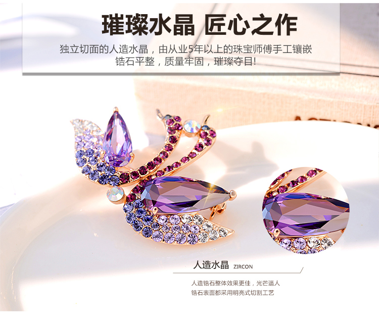 Broche femme en cristal artificiel - Ref 1174291 Image 9