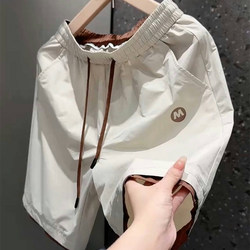 Men Summer shorts Straight-leg Casual Quick-drying Pants Thin Five-point Pants Men's K-style Loose Handsome Five-point Pants