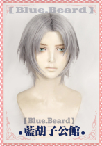 (Blue Beard) Ghost Sobs 5 Cos Wig But Tin Silver Grey Split