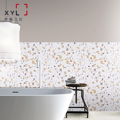 Европейская простота вода шлифование камень ярко -легкий фарфоровый лист 300600 кухня туалетная плитка ресторан ресторан торговые центры плитка магазина одежды