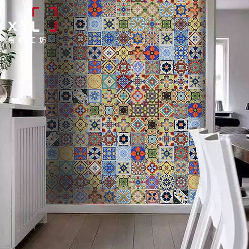 Горячая рука -пленка маленькие цветочные кирпичи северный средиземноморский лист цветочный лист 100 садовый кирпич