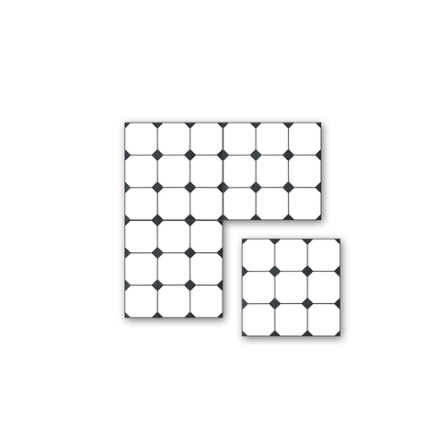 Американская страна Черно-белая восьмиугольная имитация мозаика маленькая цветочная плитка 300 не скользящие плитки на полу в ванной комнате кухонные настенные плитки фон