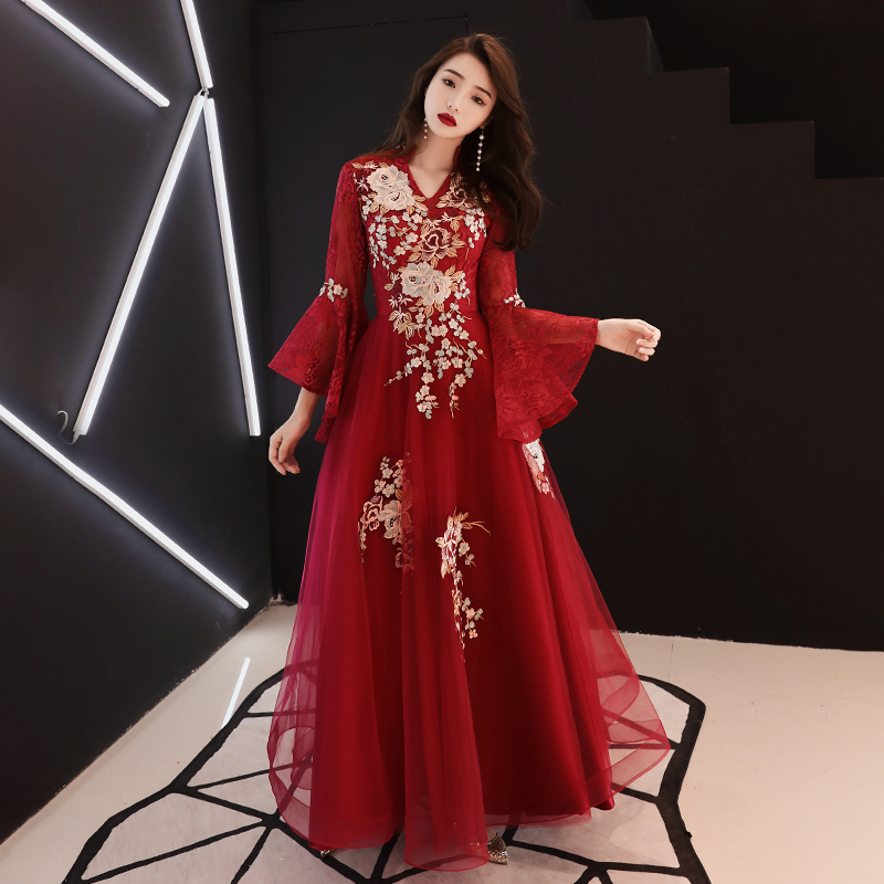 Robe de soirée manchon de cloche - Ref 3212742 Image 3