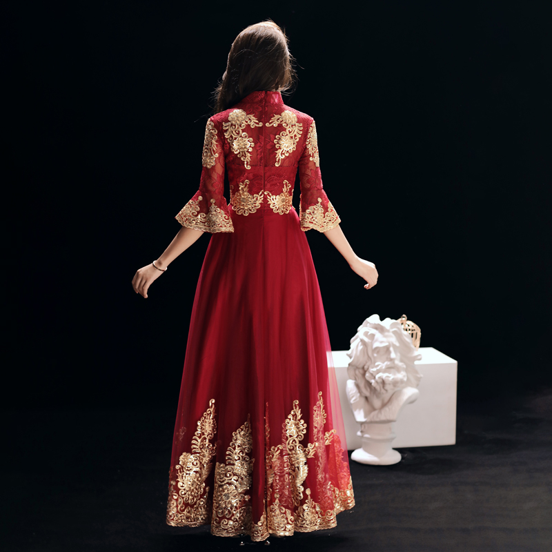 Robe de soirée manchon de cloche - Ref 3212861 Image 4