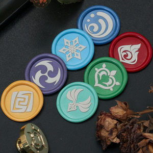 火漆印章章头新品 原神系列手帐DIY铜头黄铜雕刻邮票封口玩具