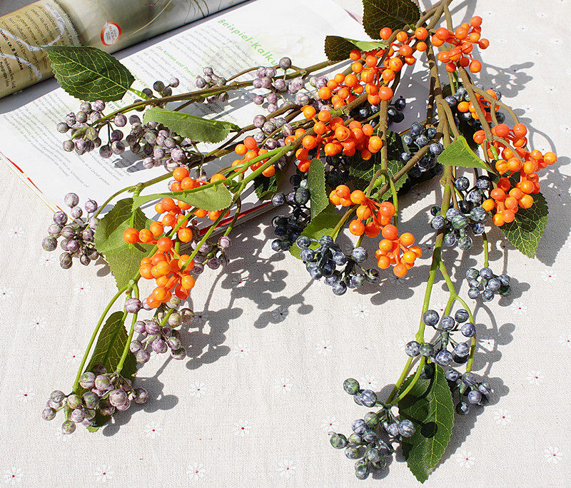 Single sour thorn big wild fruit artificial flower fake flower home decoration wedding photography decoration materials