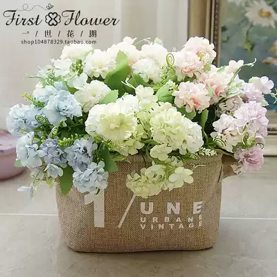 Jane ou ins small handle 5 prongs spring lucky ball simulation flower fake flower home soft decoration landscape set handmade diy material