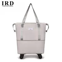 Серый двойной слой [съемное универсальное колесо] [Расширяемая емкость]