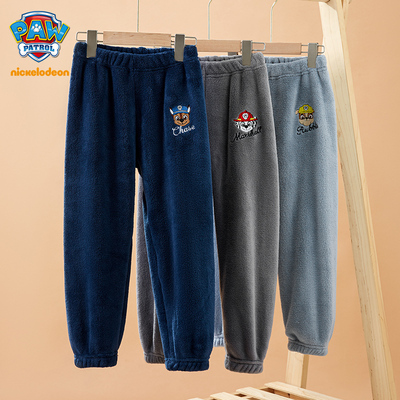 汪汪队儿童秋冬加厚珊瑚绒裤子