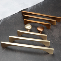 Thickened modern simple wardrobe door handle Nordic light luxury Gold kitchen furniture drawer cabinet small handle single hole