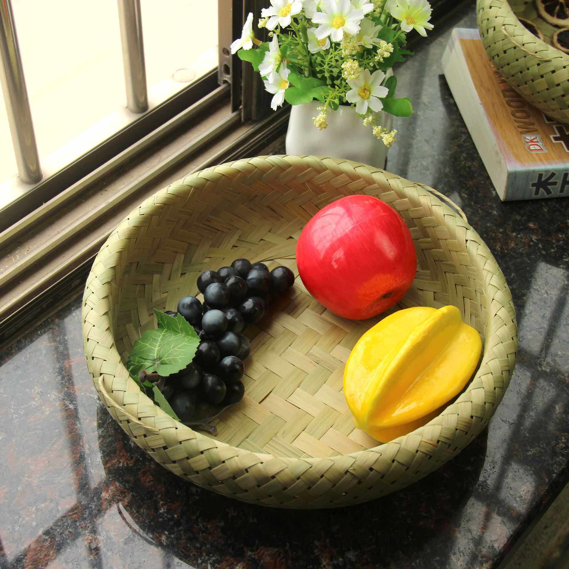 5YA1纯手工竹编制品竹篮子家用双层鸟巢竹水果篮馒头筐收纳茶叶罐-阿里巴巴