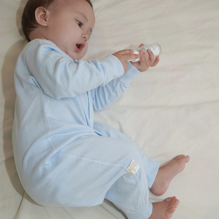Newborn Baby Clothes Pure Cotton Spring Autumn Baby Conjoined Clothes Summer Air Conditioning Room Sleepwear Full Moon Khau No Bones Monk Clothes