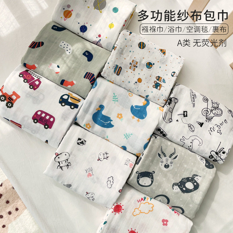 muslin baby bamboo cotton scarlet gauze quilts by son summer newborns supplies anti-jump baby cover blanket four seasons universal