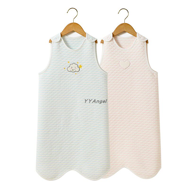 Anti-kick by baby waistcoat Vest Sleeping Bag Pure Cotton Children Baby Warm Sleeveless Spring Autumn Season Thin and anti-cool