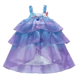 Летнее платье для девочек, жилет, наряд маленькой принцессы, костюм, в западном стиле