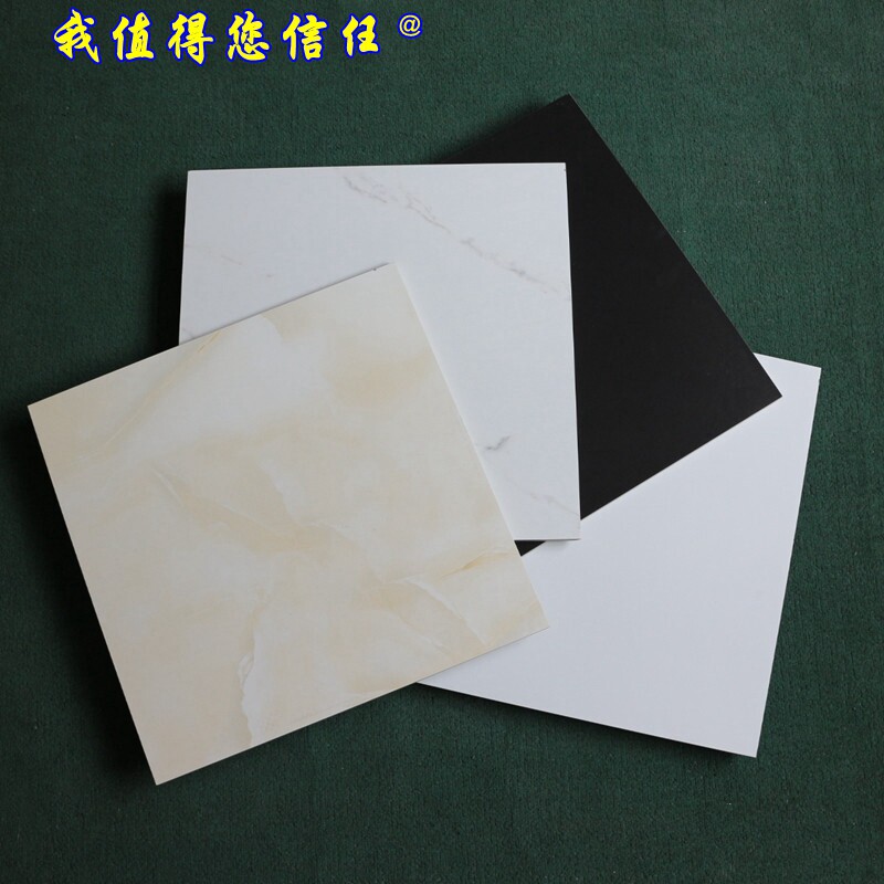 Balcony kitchen matte floor tile 400x400 white black tile bathroom anti - slip floor tile wear - resistant floor tiles