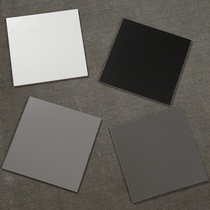 Black and white grey small floor tile 300x300 matt flat toilet floor tile kitchen tile balcony pure color minimalist