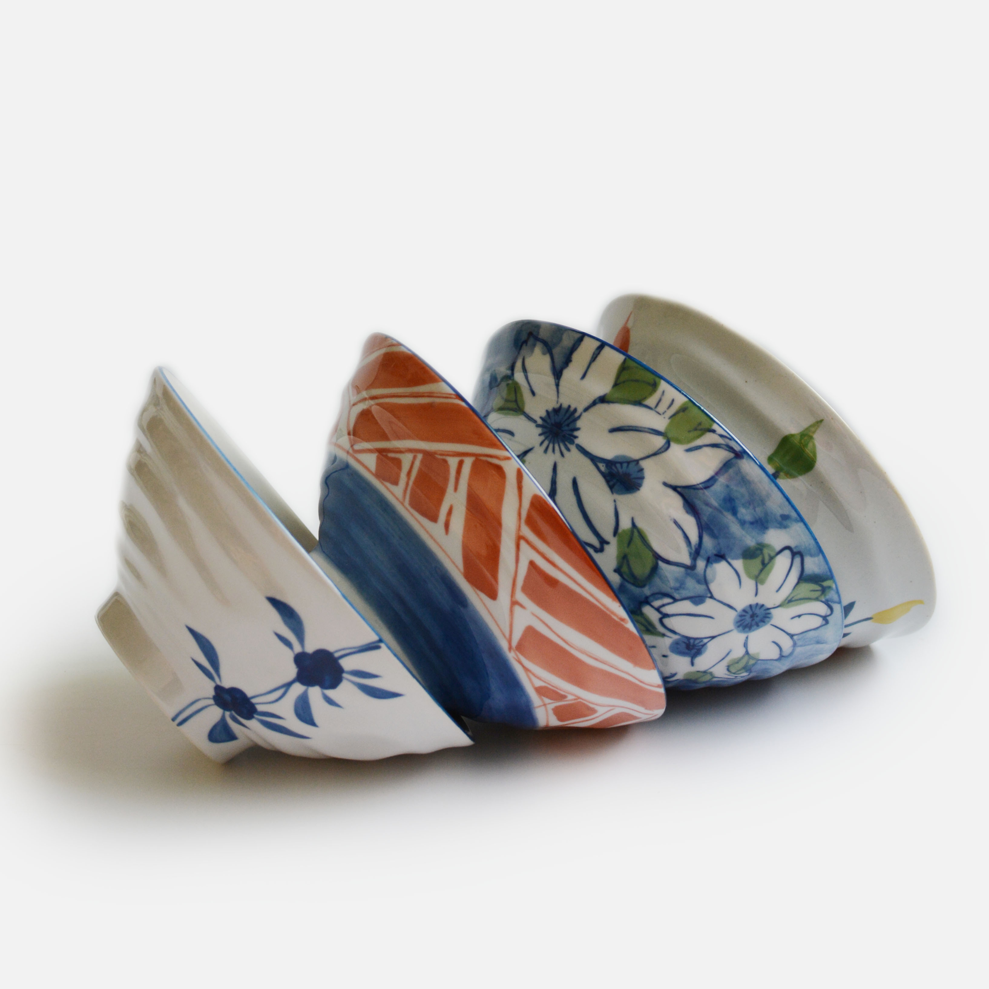 Japanese style and wind hand-painted tableware small bowl soup bowl vegetable bowl lovers bowl Korean ceramic rice bowl snack bowl creative bowl