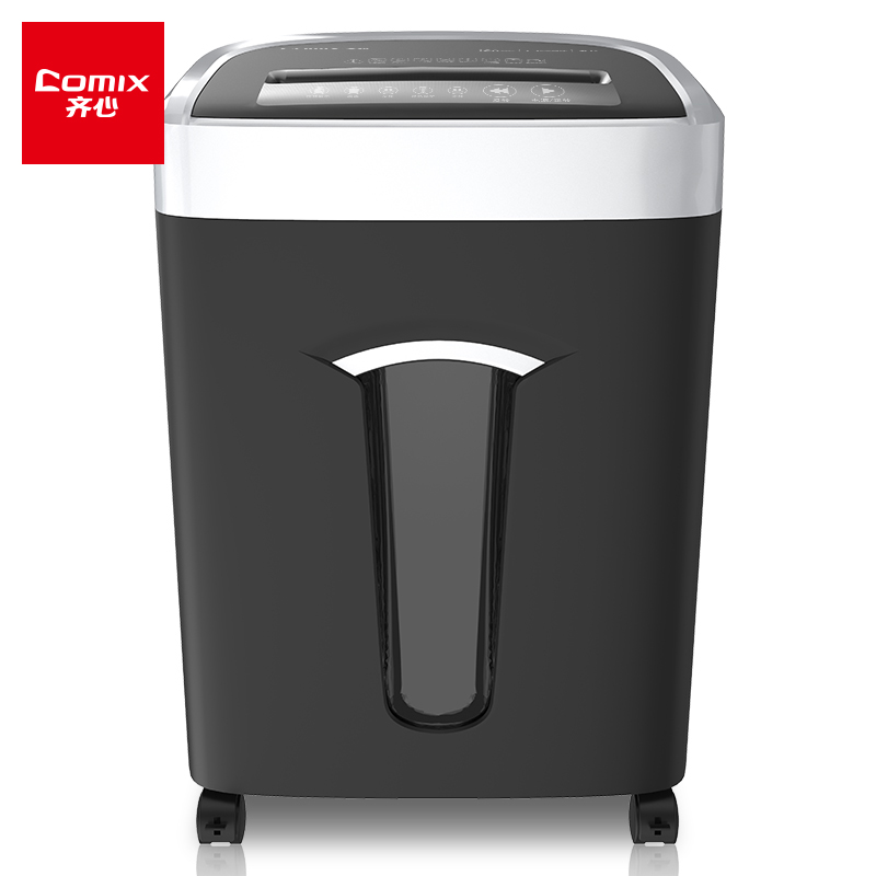 Qi Hearts Long Sequel Business Series Commercial Office Touch Screen Shredder Silver Black S6615