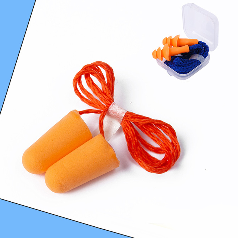Industrial Noise-Proofing Work Sleep Noise-Reducing Silicone Earplugs for Factories, Super Soundproof with Corded Design